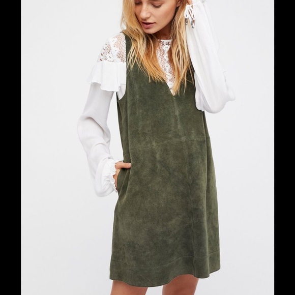 Free People Retro Love Suede Mini Dress - Picture 1 of 11